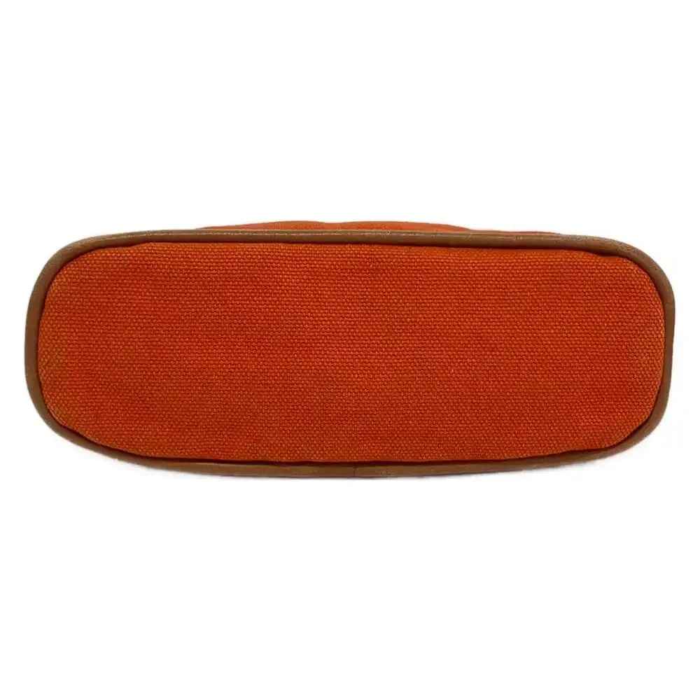 Hermès Bolide Pouch 15 Pouch Orange Light Brown Canvas Leather